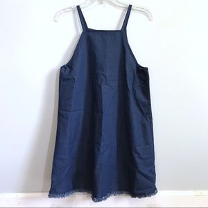 Haoduoyi Spaghetti Strap Mini Dress Frayed Edge